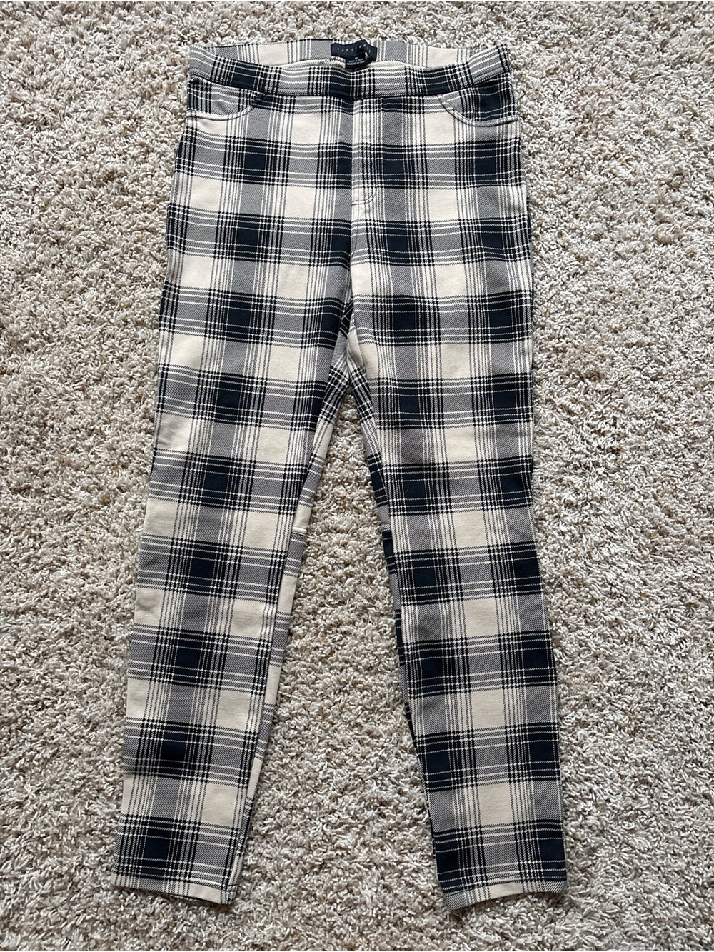Sanctuary Plaid Pants Tan Black Festive Sz Medium
